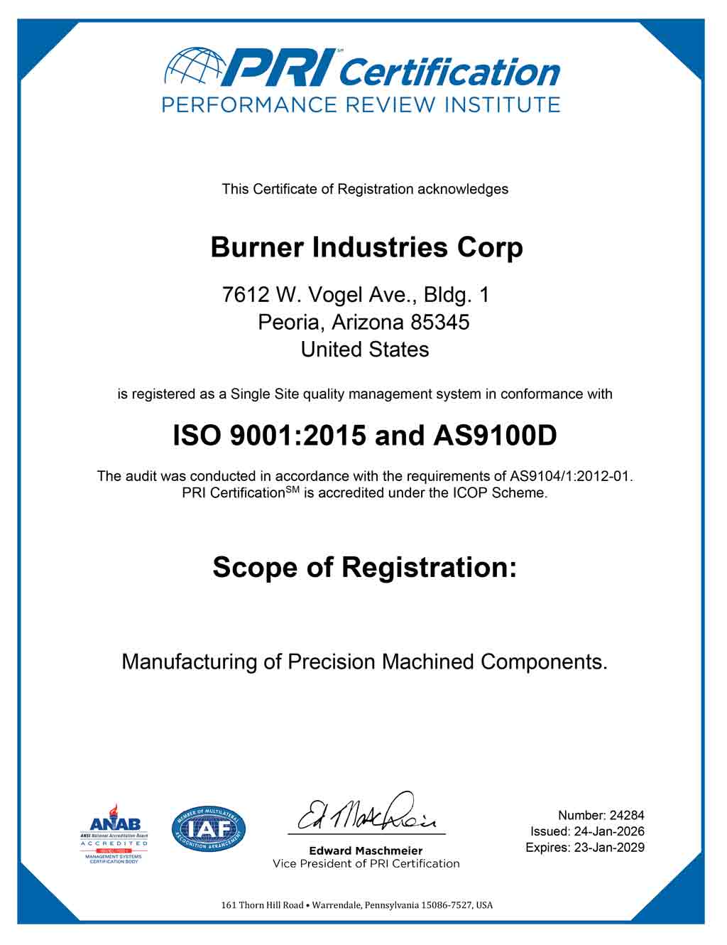 certificate